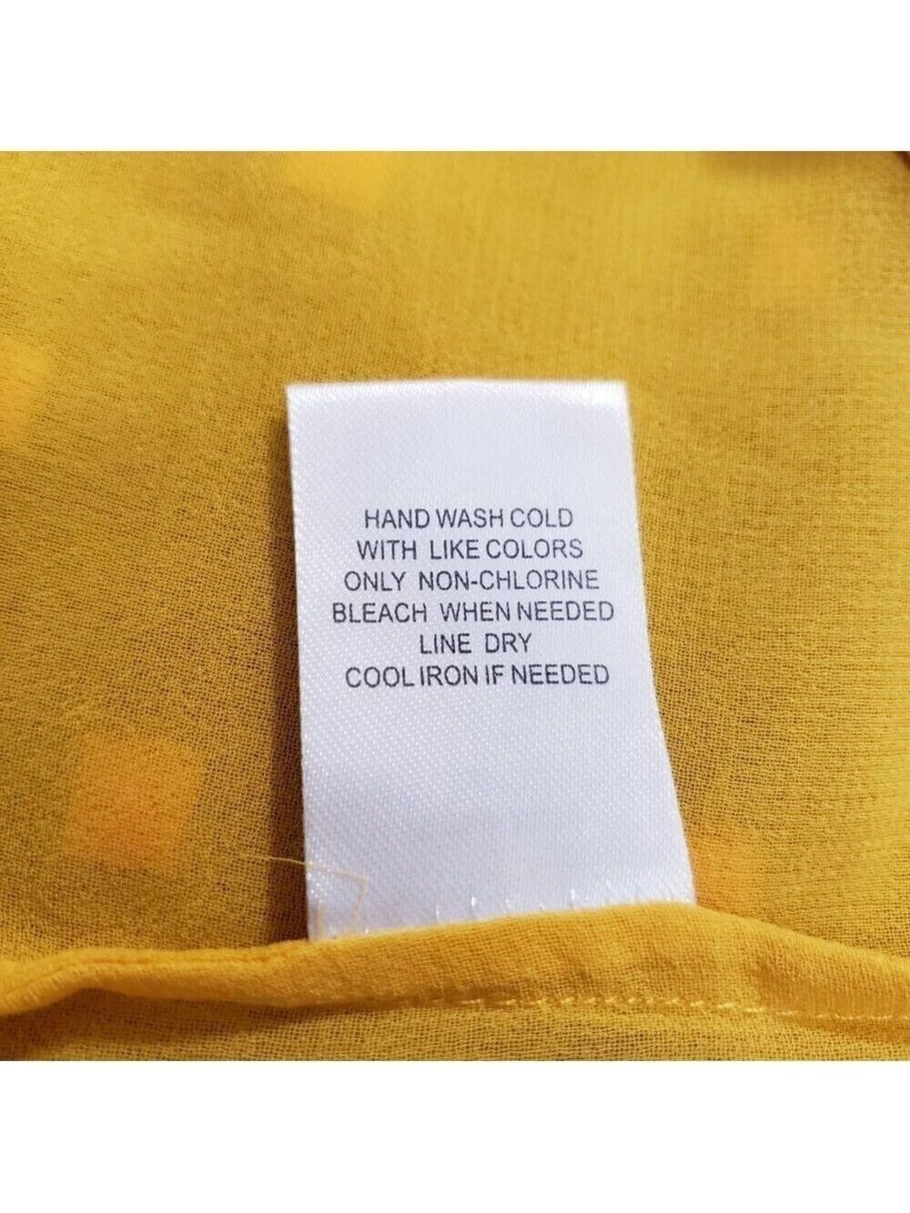 Daniel Rainn Yellow Swiss Dot Blouse PM Ruffle Sleeve Boho Top - Picture 8 of 11